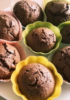 簡単☆チョコカップケーキ(オリーブ油で)-レシピのメイン写真