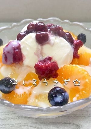 サクサク爽やか〜♪カルピス氷で白くま風♡-レシピのメイン写真