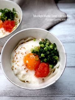 月見明太とろろ冷やしうどん-レシピのメイン写真