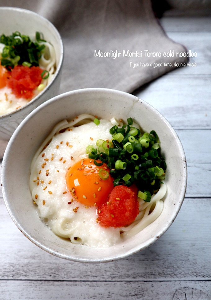 月見明太とろろ冷やしうどん-レシピのメイン写真