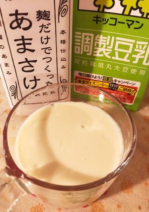 豆乳甘酒♪簡単最強ドリンク-レシピのメイン写真