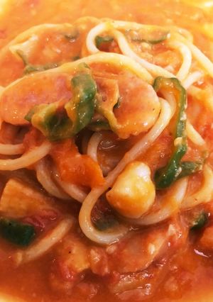 自家製トマトソースでトマトクリームパスタ-レシピのメイン写真