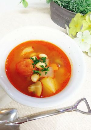 水煮大豆入りフレッシュトマトスープ*･゜-レシピのメイン写真