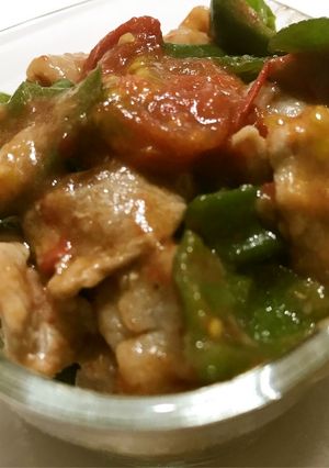 ミニトマト×ピーマン×豚肉の焼肉タレ炒め-レシピのメイン写真