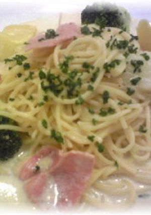 ブロッコリー＆ハムのクリームパスタ♪-レシピのメイン写真