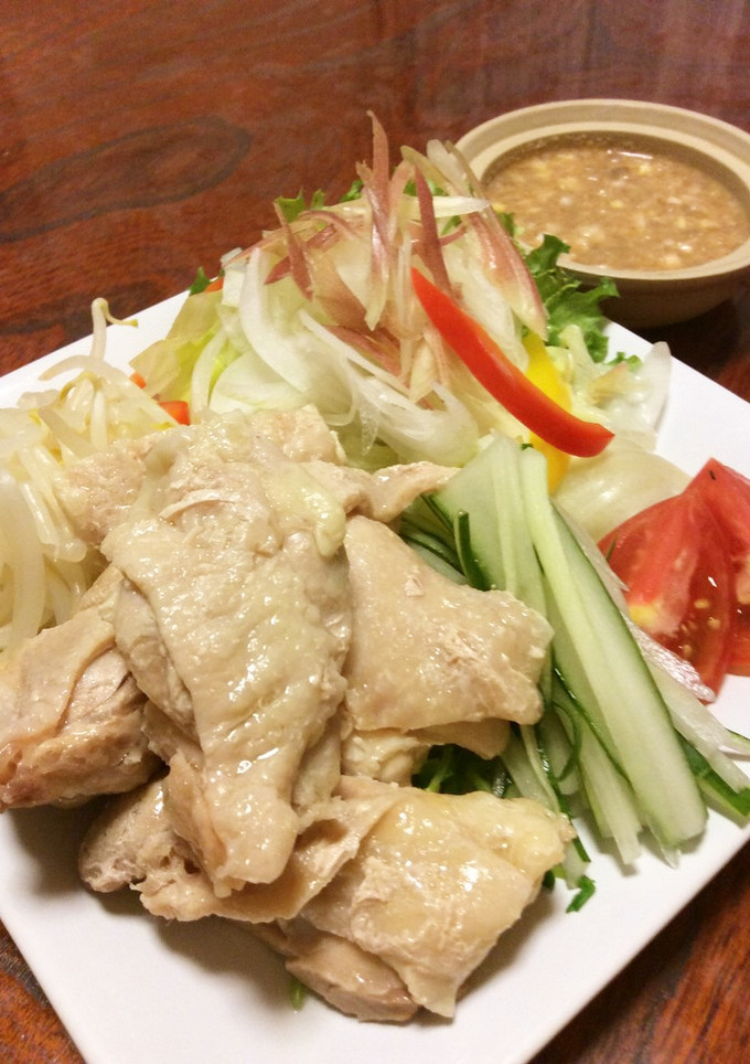 蒸し鶏のごまだれ和え-レシピのメイン写真