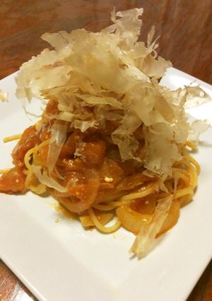 塩引き鮭のアマトリチャーナ風-レシピのメイン写真