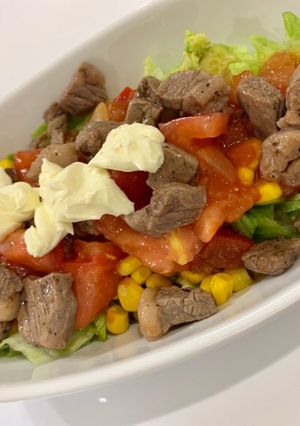 簡単！メキシコ風ビーフサラダライス-レシピのメイン写真