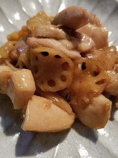 鶏肉とレンコンの甘酢炒め-レシピのメイン写真