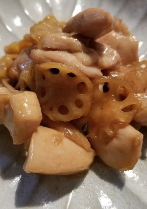 鶏肉とレンコンの甘酢炒め-レシピのメイン写真
