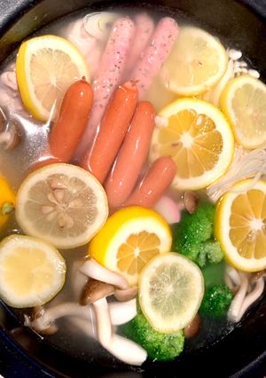 うちの塩レモン鍋＋シメはパスタが美味い♫-レシピのメイン写真
