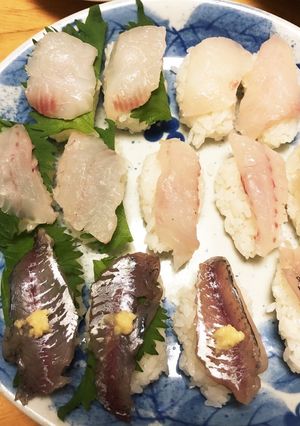 釣った魚で握り寿司-レシピのメイン写真