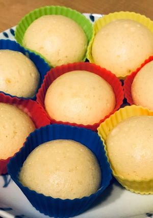 たまご蒸しパン(8個分)牛乳なし可-レシピのメイン写真