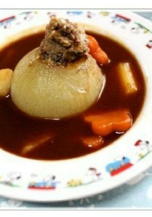 丸ごとオニオンのビーフシチュー-レシピのメイン写真