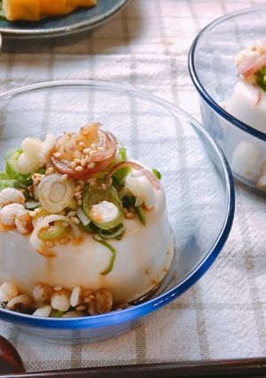 サクサク食感がやみつき♡天かすのせ冷奴-レシピのメイン写真