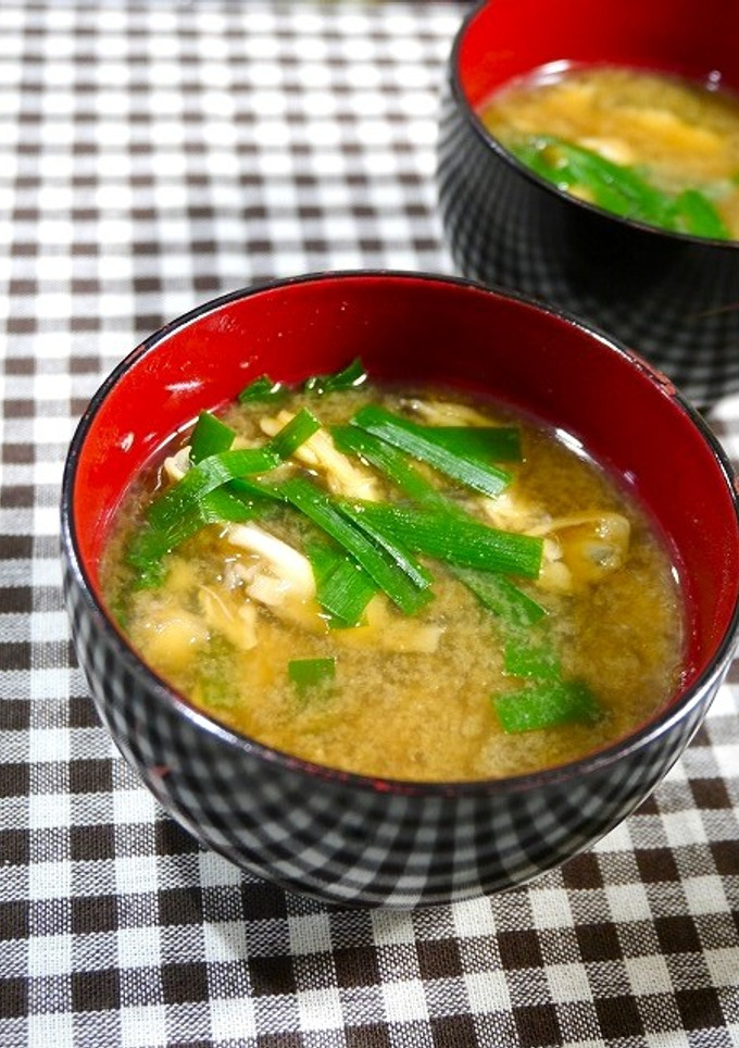 簡単！あさりとニラ舞茸のお味噌汁-レシピのメイン写真