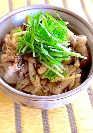 豚しゃぶ☆きのこあんかけ丼-レシピのメイン写真