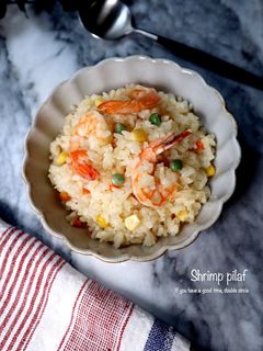 炊飯器で簡単!エビピラフ-レシピのメイン写真