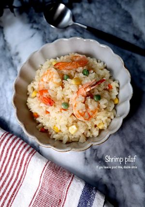 炊飯器で簡単!エビピラフ-レシピのメイン写真