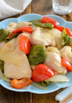 液塩で鶏むね肉とピーマンの甘酢炒め★-レシピのメイン写真
