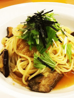 長寿牡蠣だし の揚げナス和風パスタ-レシピのメイン写真
