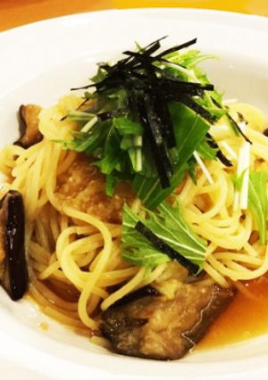 長寿牡蠣だし の揚げナス和風パスタ-レシピのメイン写真