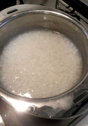 米から鍋炊きのお粥-レシピのメイン写真