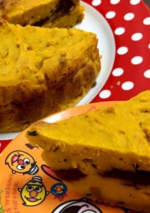 簡単 ヘルシー かぼちゃとあんこ和ケーキ-レシピのメイン写真