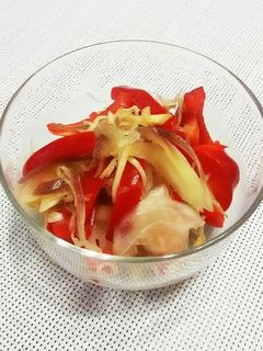 パプリカと香味野菜のスピード浅漬け。-レシピのメイン写真