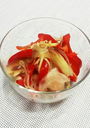 パプリカと香味野菜のスピード浅漬け。-レシピのメイン写真