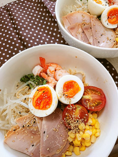 トマトベースのごま味しょうゆ冷やし麺♪-レシピのメイン写真