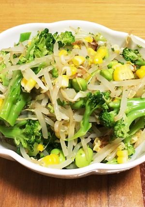 ブロッコリーと夏野菜の和風和え物-レシピのメイン写真