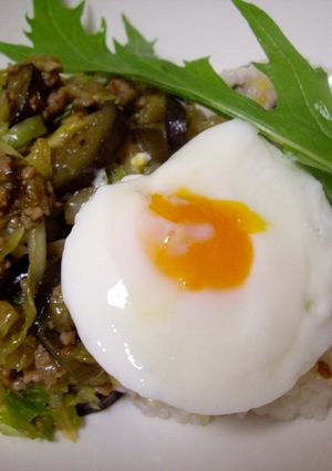 アジアン風☆挽肉と茄子とキャベツの炒め物-レシピのメイン写真