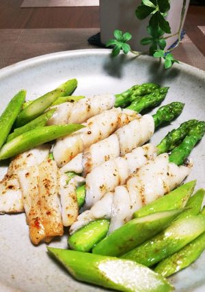 アスパラと太刀魚のロールソテー♡糖質オフ-レシピのメイン写真