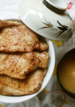 豚ロースの生姜焼き丼♪-レシピのメイン写真