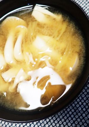 そうめんカボチャときのこの味噌汁-レシピのメイン写真