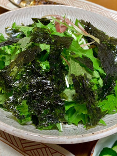 水菜とみょうがの韓国風サラダ-レシピのメイン写真