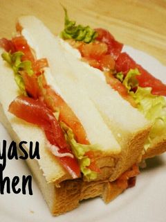 生ハムとクリームチーズのサンドウィッチ♪-レシピのメイン写真