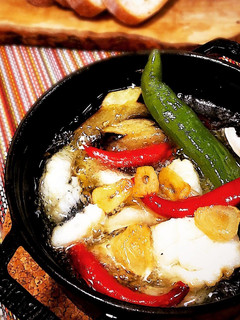 ハモと夏野菜のアヒージョ-レシピのメイン写真