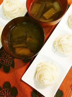 鶏皮おだしで頂く素麺-レシピのメイン写真
