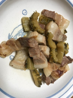 ゴーヤと豚バラの煮付け-レシピのメイン写真