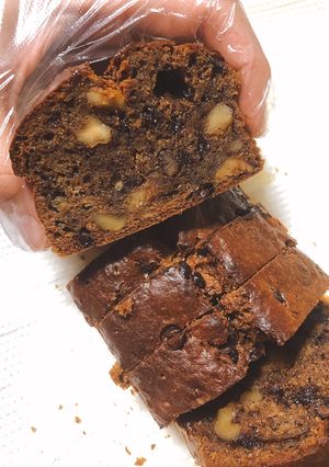 ヘルシーバナナチョコクルミパウンドケーキ-レシピのメイン写真