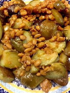 茄子の納豆炒め-レシピのメイン写真