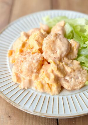 簡単♥♡えびマヨ（ふんわり玉子入り）-レシピのメイン写真