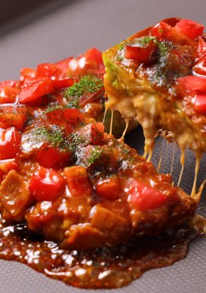 トマトとチーズのピザ風お好み焼き-レシピのメイン写真