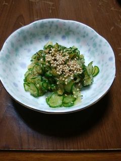 3分でできちゃう♪きゅうりのごまあえ-レシピのメイン写真