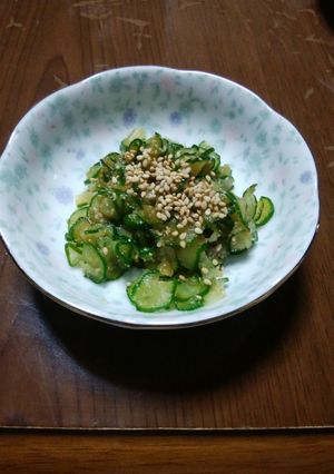 3分でできちゃう♪きゅうりのごまあえ-レシピのメイン写真