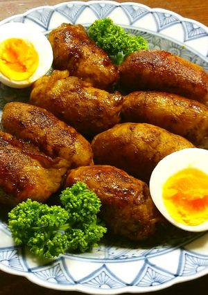 肉巻きおにぎり人参ライス　ケチャソース味-レシピのメイン写真
