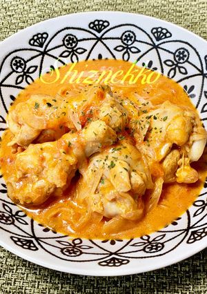 手羽元多めのトマトチーズ煮-レシピのメイン写真