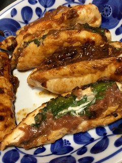 ささみの梅しそはさみ焼き-レシピのメイン写真